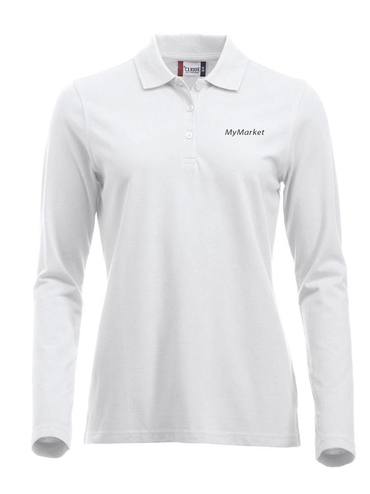 Long sleeve polo shirt Marion White