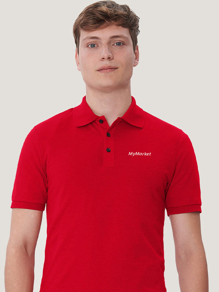 Herren Polo Cotton-Tec Rot
