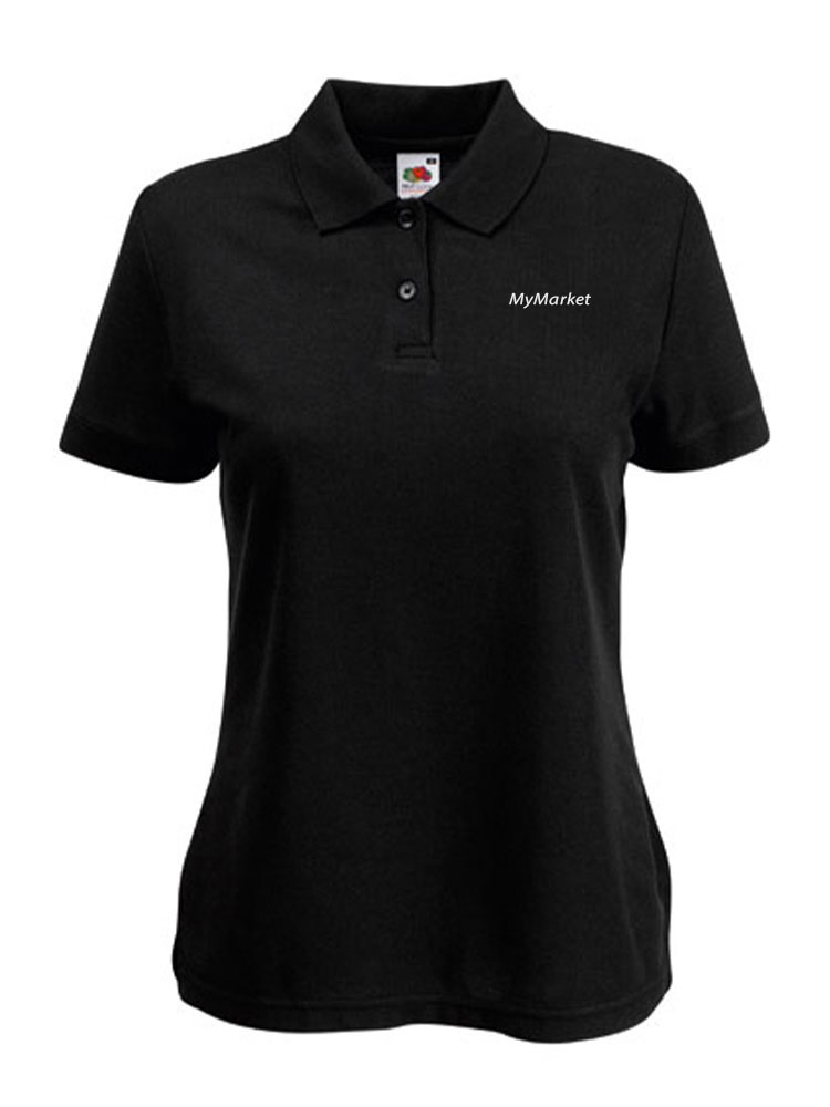 Polo Damen Fit Schwarz