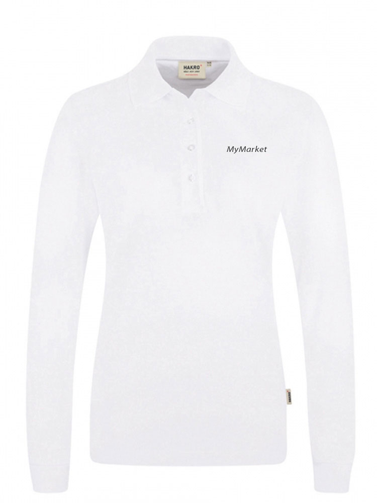 Poloshirt Andrea Langarm Weiss