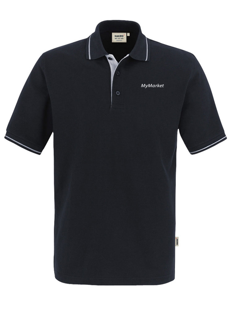 Herren Poloshirt Casual Schwarz