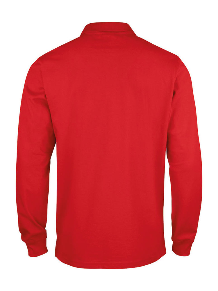 Poloshirt Langarm Lincoln Rot