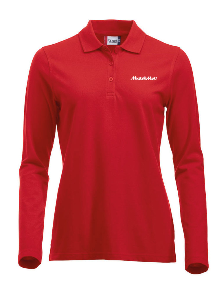 Poloshirt Langarm Marion Rot