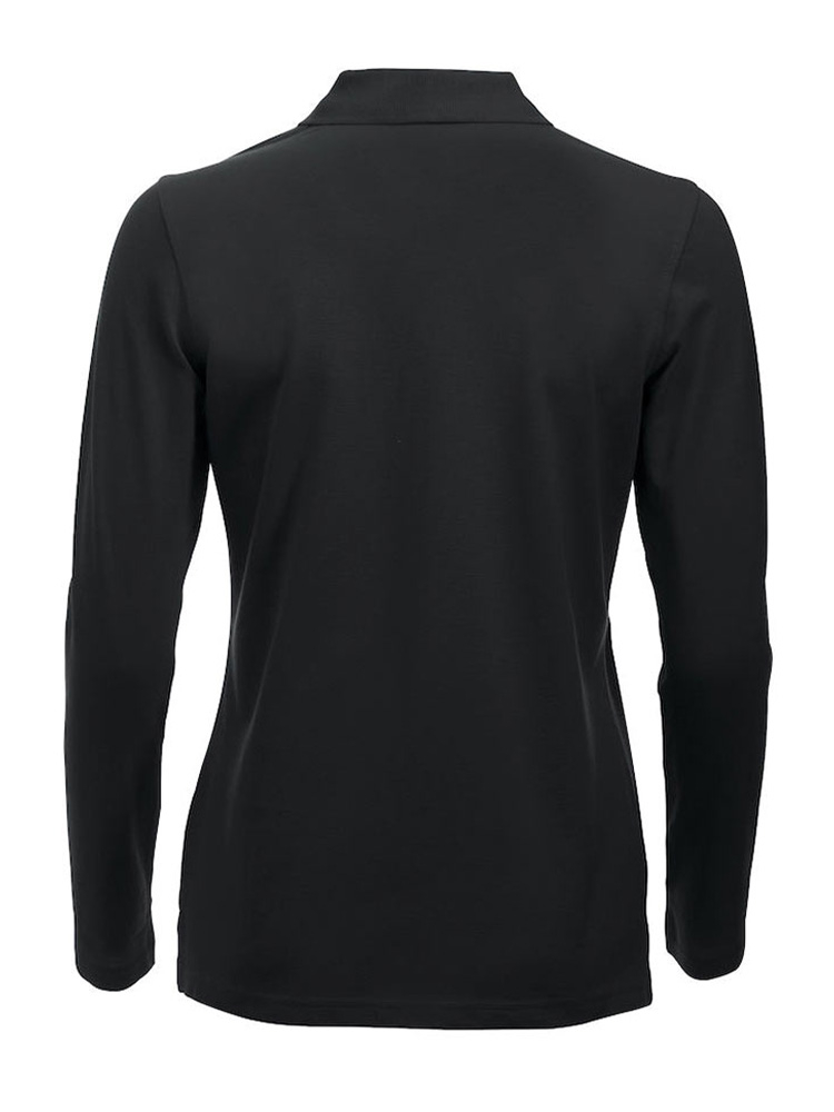 Poloshirt Langarm Marion Schwarz