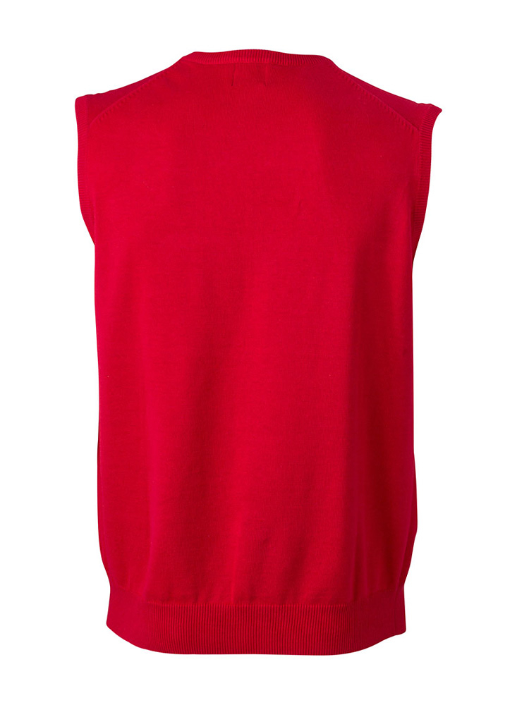 Herren V-Neck Pullunder Rot