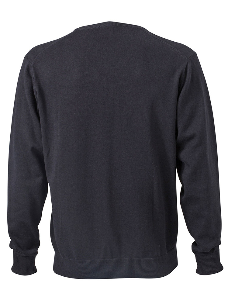 Herren V-Neck Pullover Schwarz