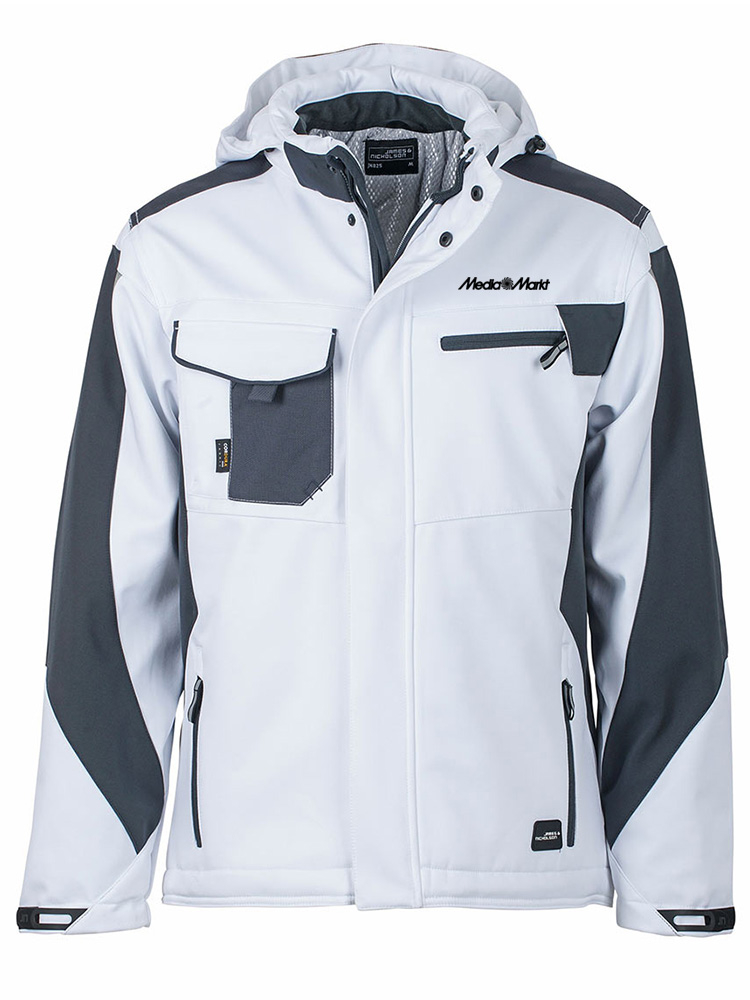Softshell Jacke Craftsmen Weiss
