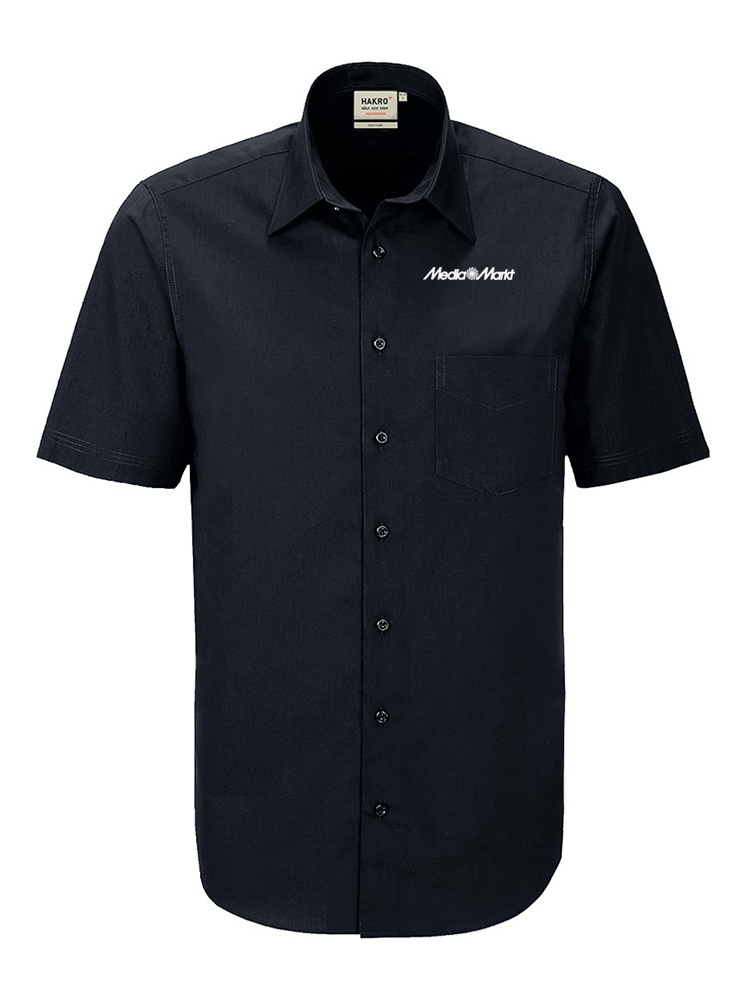 Performance Hemd Kurzarm Schwarz