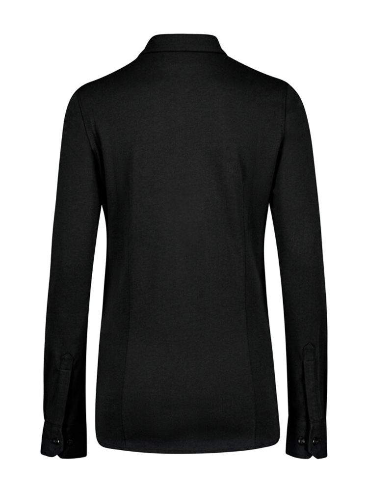Cotton-Tec Bluse Schwarz