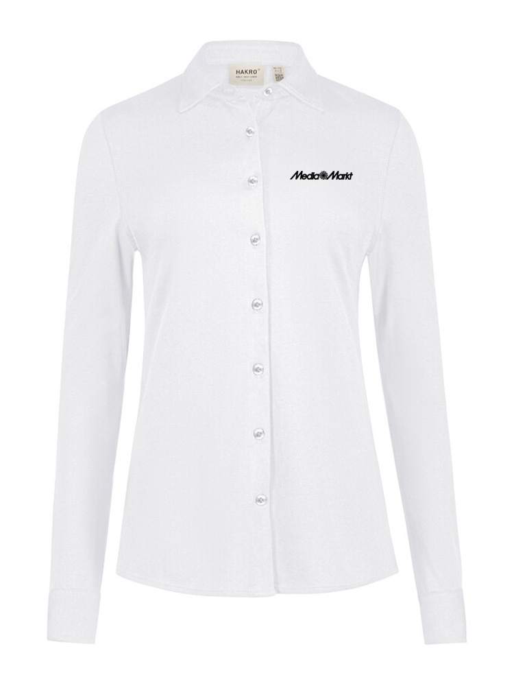 Cotton-Tec Bluse Weiss