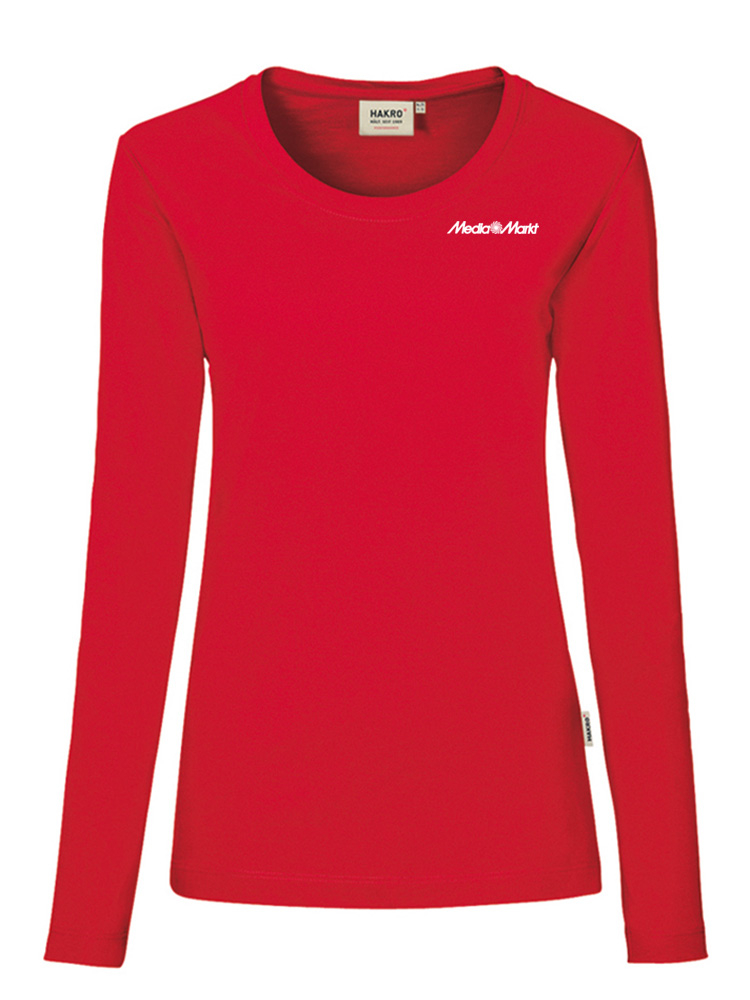 Damen Performance Longsleeve Rot