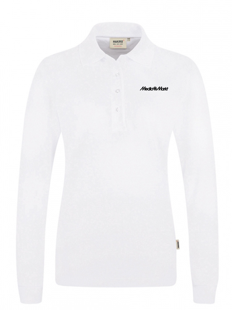 Poloshirt Andrea Langarm Weiss