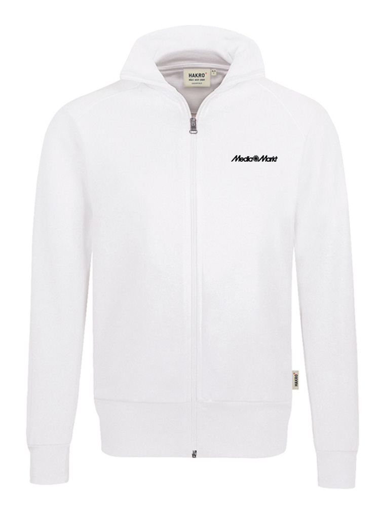 Herren College Sweatjacke Weiss