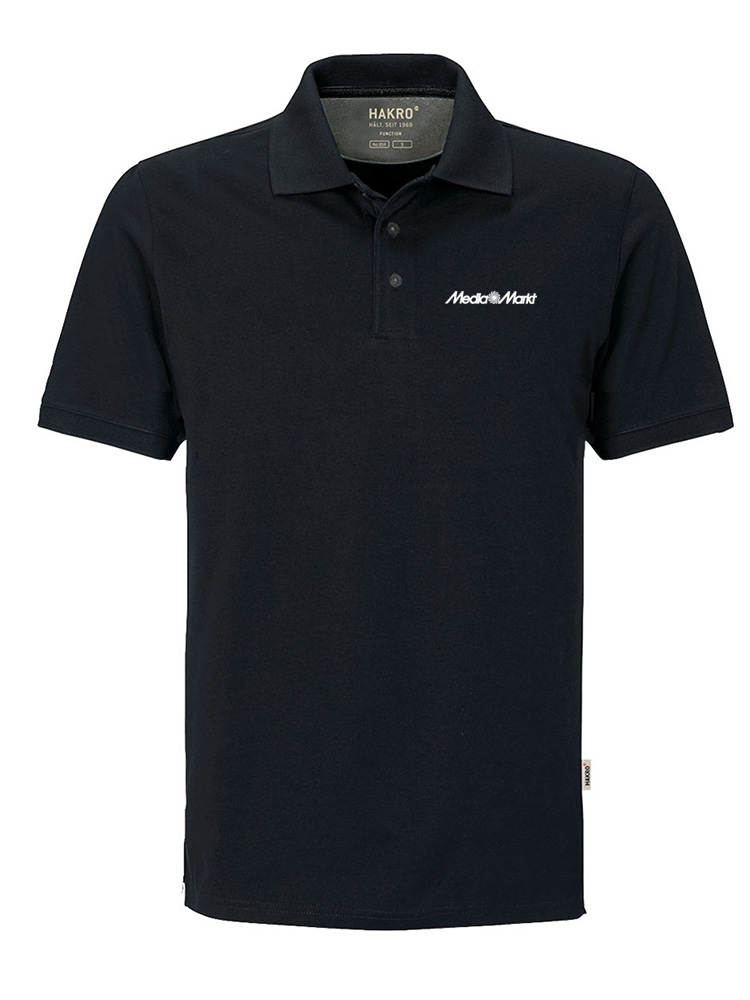 Herren Polo Cotton-Tec Schwarz