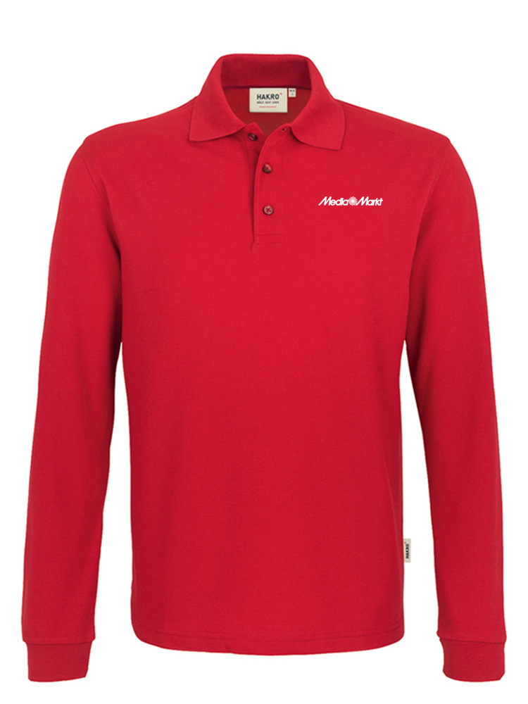 Poloshirt Freddie Langarm Rot