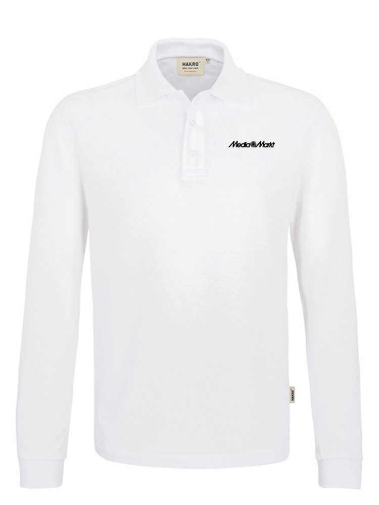 Poloshirt Freddie Langarm Weiss