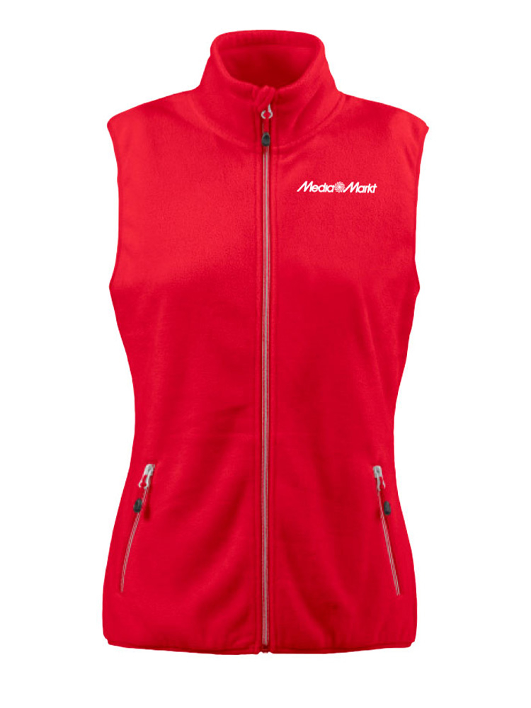 Womens fleece vest Sideflip Red