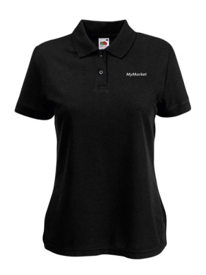 Polo Damen Fit Schwarz