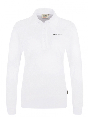 Poloshirt Andrea Langarm Weiss