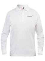 Poloshirt Langarm Lincoln Weiss