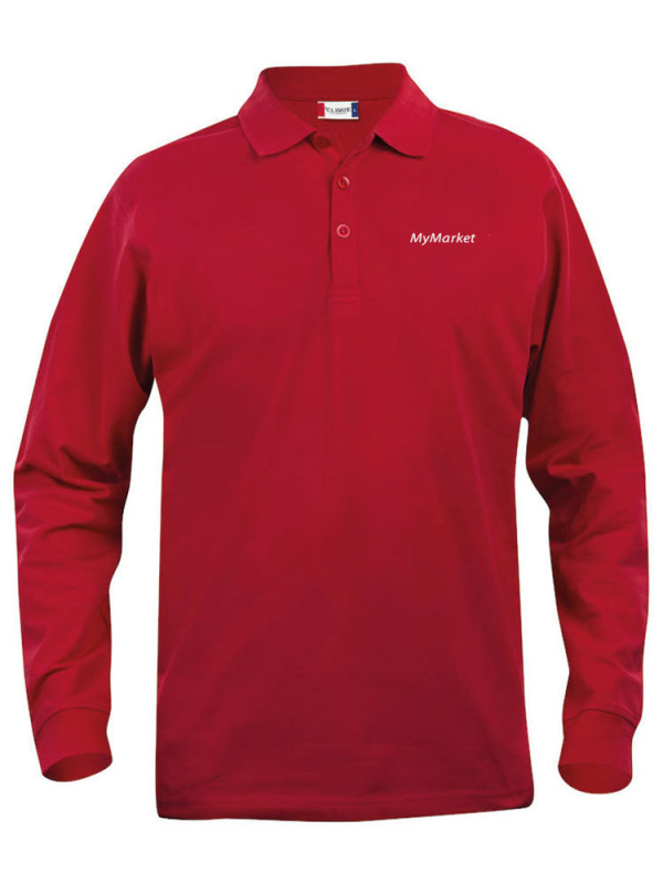 Poloshirt Langarm Lincoln Rot