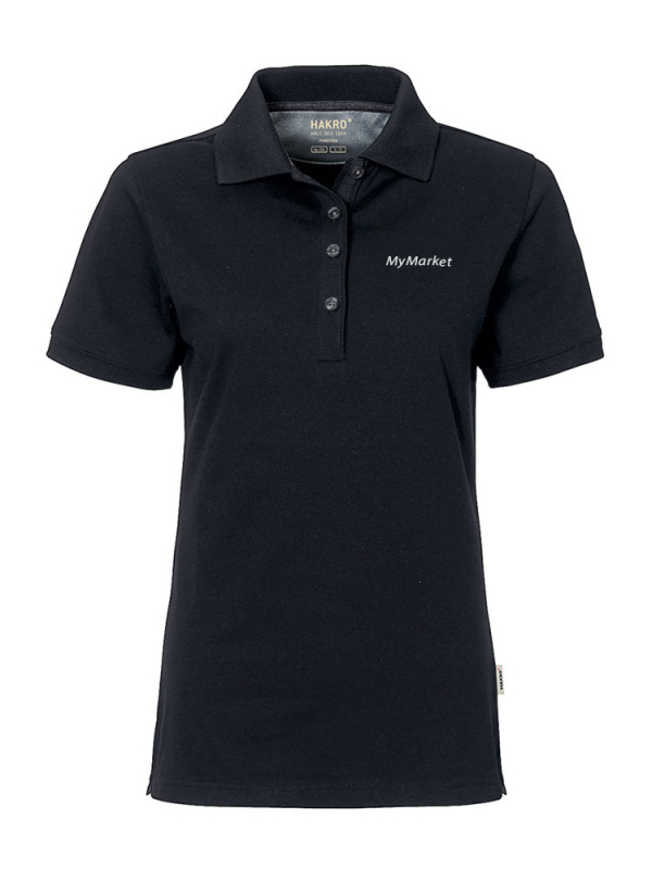 Damen Polo Cotton-Tec Schwarz