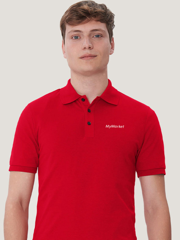 Mens Polo Cotton-Tec Red