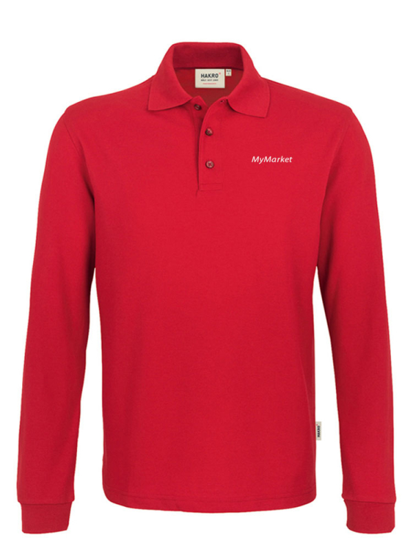 Poloshirt Freddie Langarm Rot