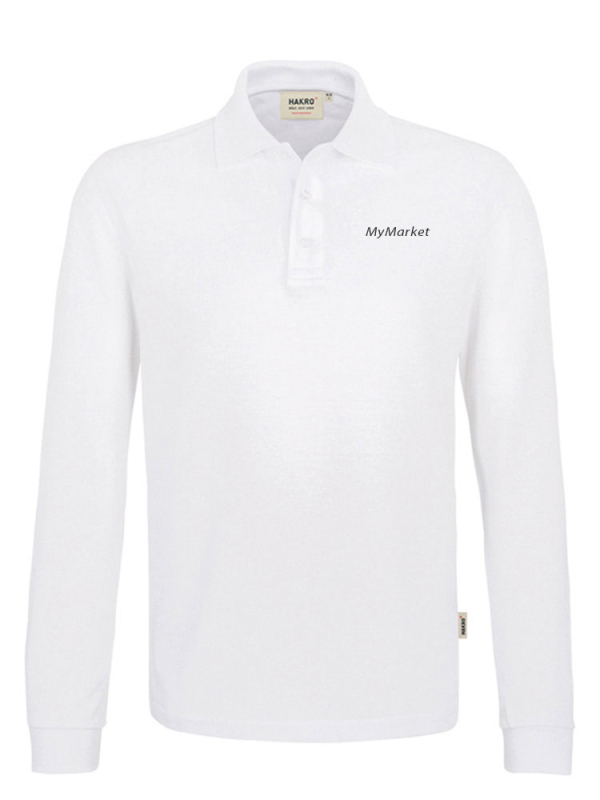 Poloshirt Freddie Langarm Weiss