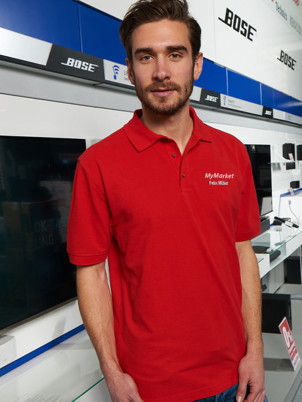 Herren Poloshirt Surf Rot