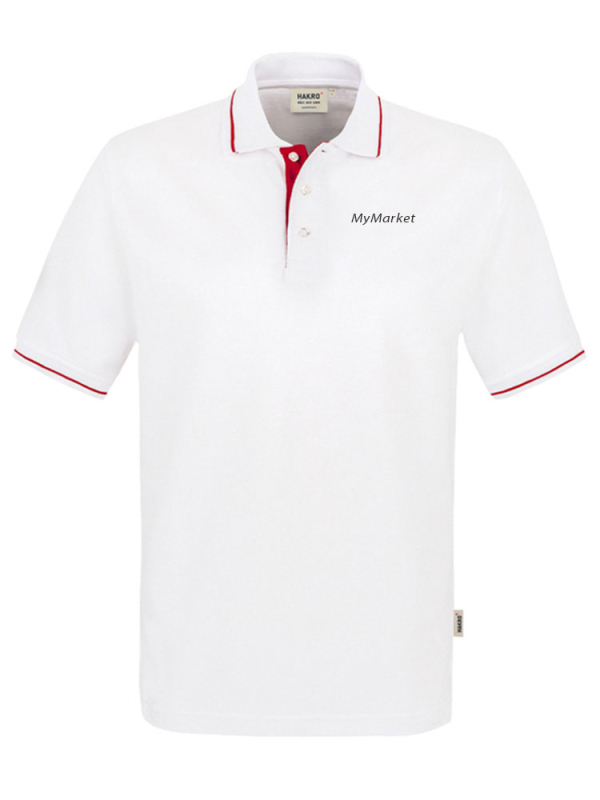 Herren Poloshirt Casual Weiss